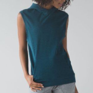 Lululemon Blissed Out Sleeveless Hoodie Alberta Lake Teal